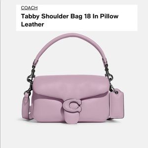 💥NWT Coach Pillow Tabby 18 Nappa Leather in ice purple